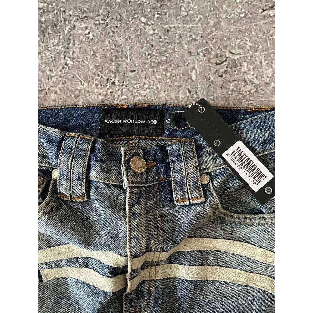 Y2K American New Pattern Embroidery Wash Baggy Jeans Men High Street Vintage Hip Hop Fashion Casual Joker Couple Wide-leg Pants