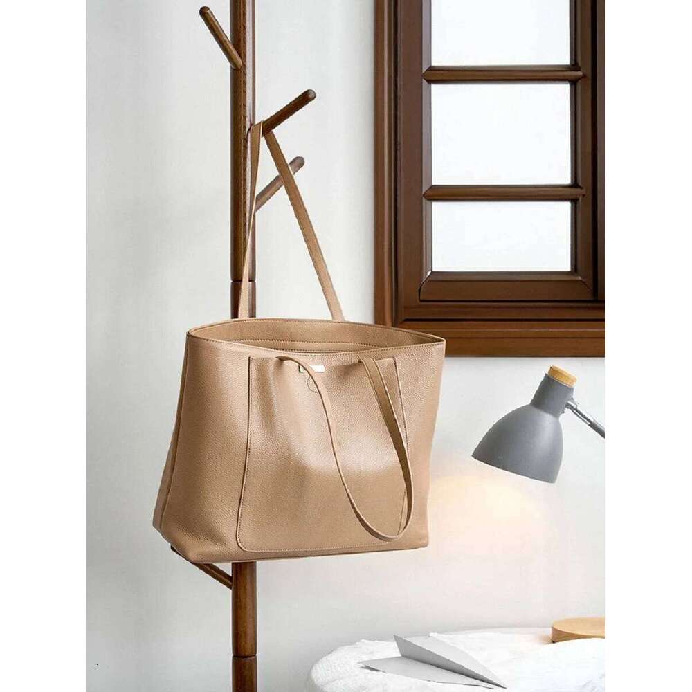 100% Genuine Leather Women's Shoulder Large Capacity High Quality Cowhide Tote Bag Daily Commuter Handbag As Gift Xiu Lai Si