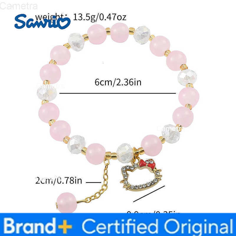 Sanrio Hello kitty Y2k Lover Diy Bracelet Anime Cute Kitty Cat Temperament High-grade Hand Jewelry To Give Girlfriend Gift H251229