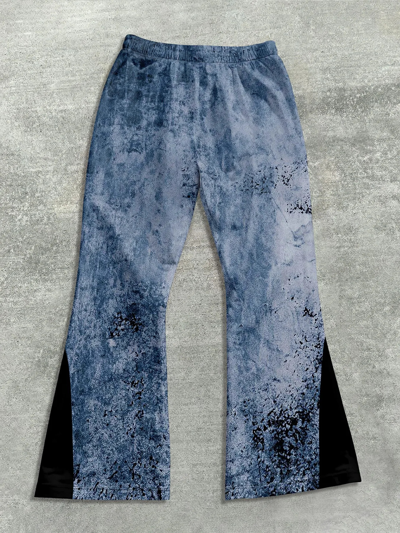 Y2k Flared Pants Men Loose 3D Casual Sweatpant Mid Waist Sporty Female Clothe Streetwear Hip Hop Vintage Artistic Graffiti 251226