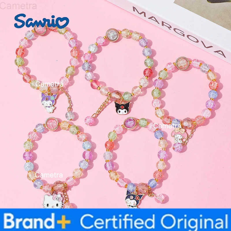 Sanrio Kuromi Hello Kitty Beaded Bracelet Colorful Charm Jewelry Kawaii Gift for Girls Anime Fans H2512291