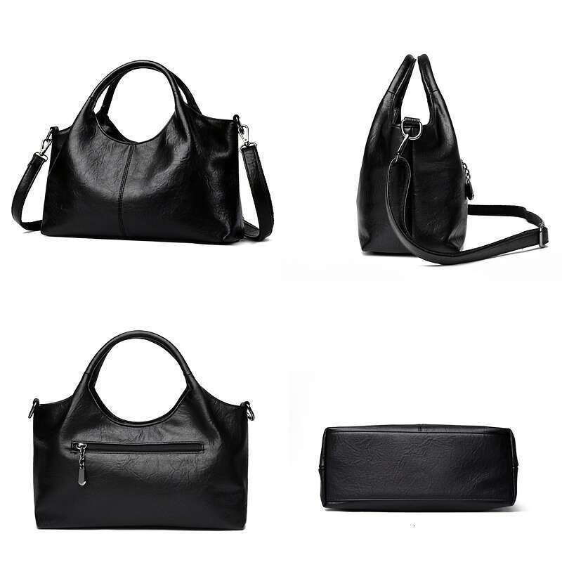 JINXIANGGUO PU Handbag High Quality PU Simple Casual Hand Carry Banquet Shopping Travel Handbag