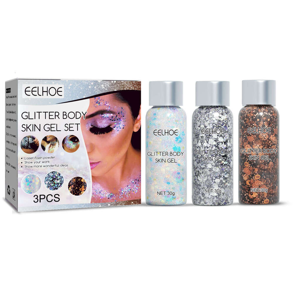 EELHOE Set Fish Scale Stage Performance Eyeshadow Makeup Props Gel Glitter