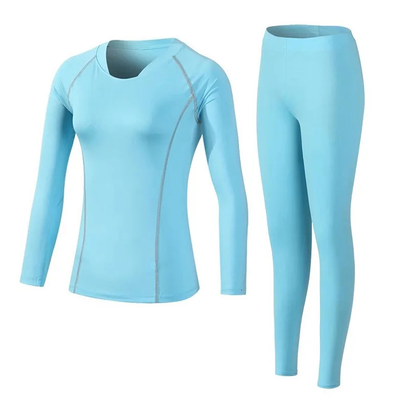 Women Girl Tracksuits GYM Fitness Long Tee Legging Tights Sport Running Set Jogging Skiing Basketball Football Clothes Suit W2 251219