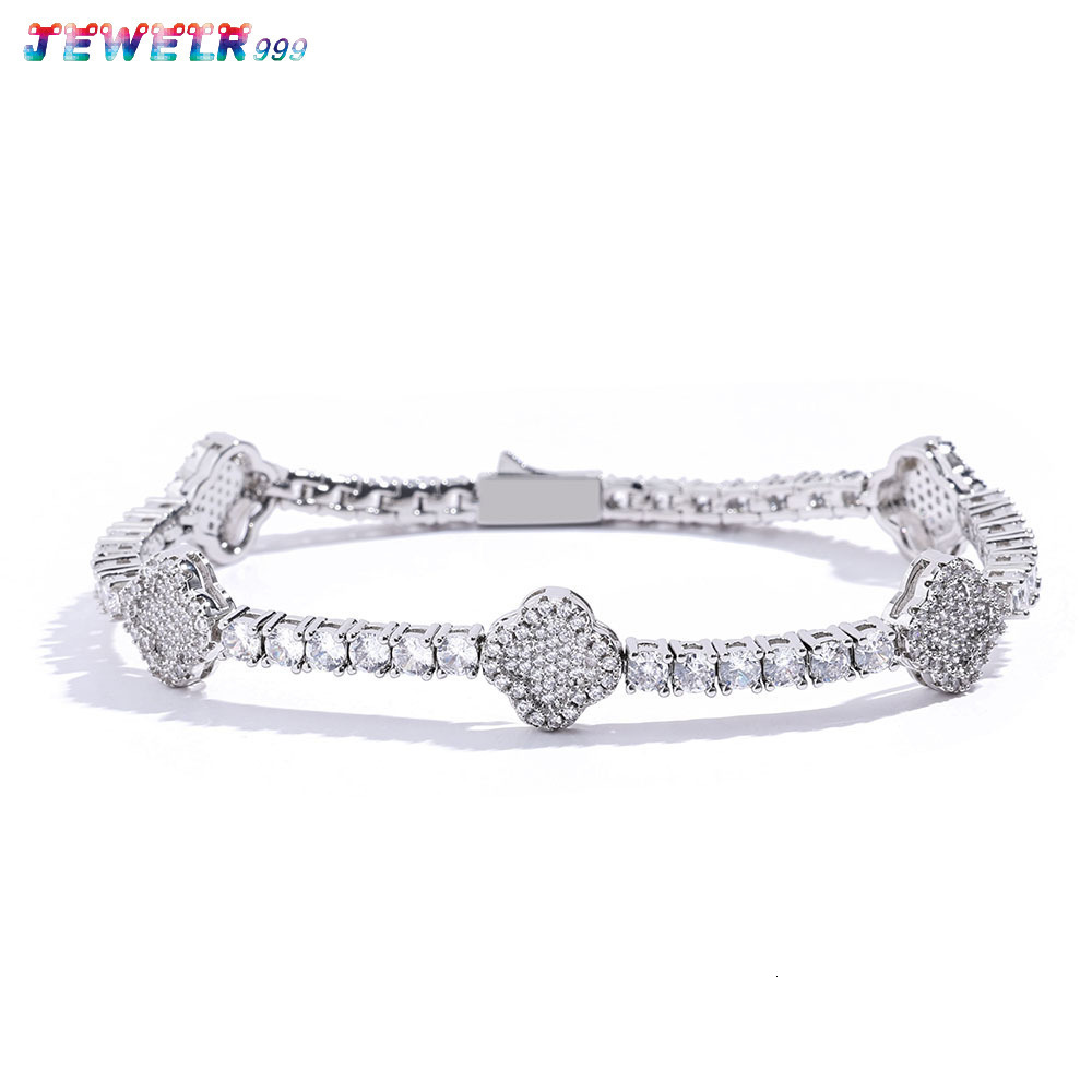Manufacturer Wholesale 35mm Fine Jewelry HipHop 925 Sterling Silver Bracelets Moissanite Fine Luxury Women Men Tennis Bracelets