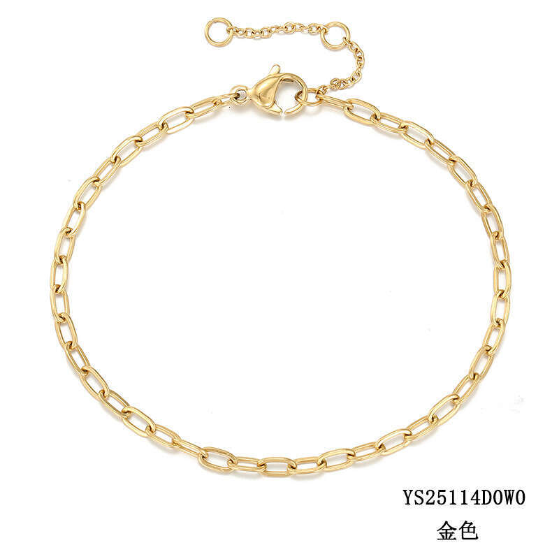 Bracelet For Women European and American Luxury Exclusive 2026 18K Gold Plated Titanium Steel Fashion Versatile Color-Retaining Jewelry