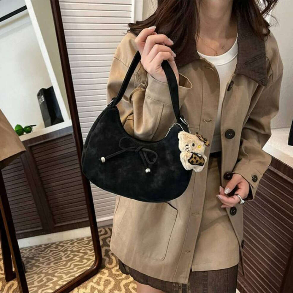 Oloey New Fashion Casual Hobo Women Bow Handle Crossbody Shoulder Simple Elegant Comfortable and Texture Versatile Storage Bag