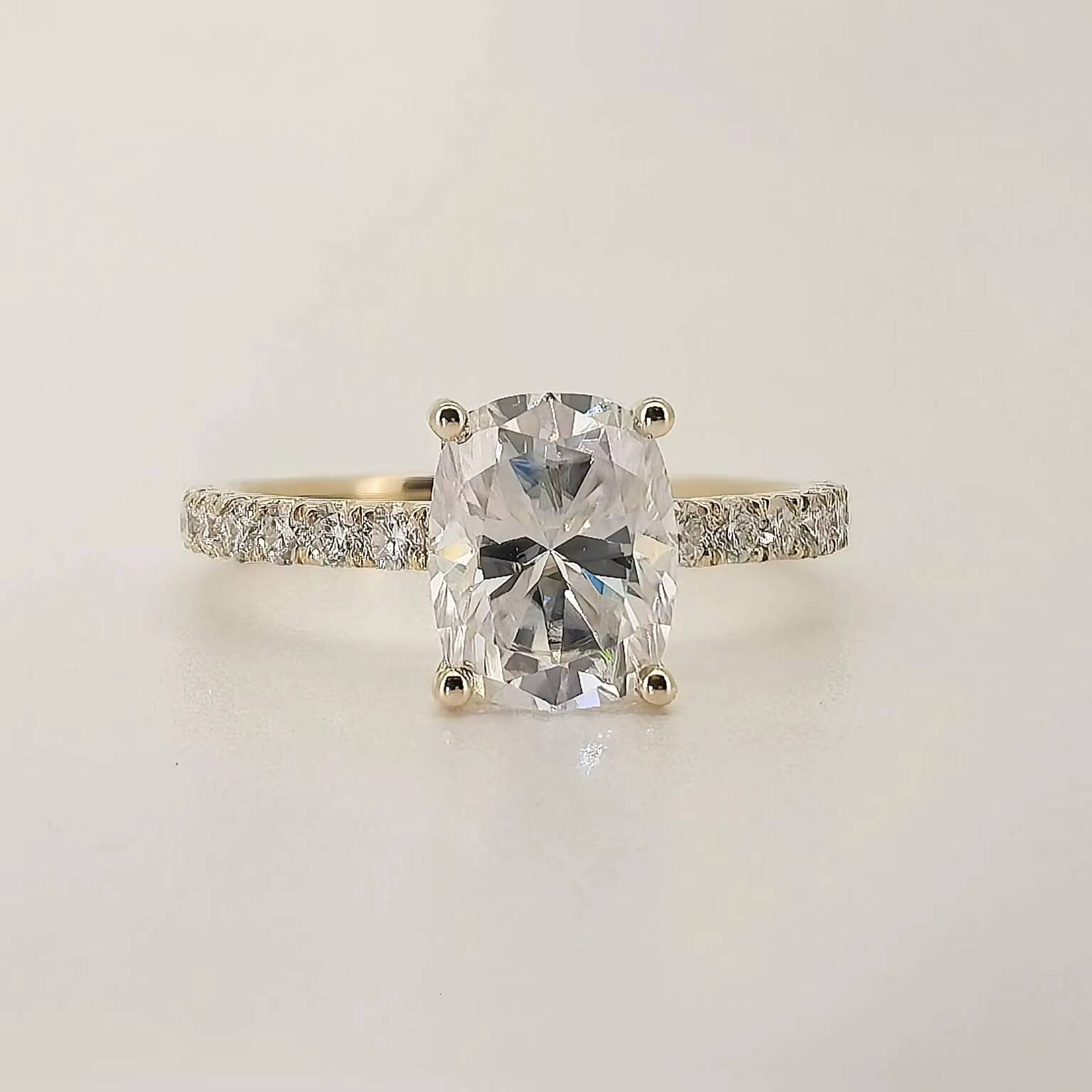 Classic S925 Moissanite Jewelry Engagement Rings Oval Cut Gold Diamond Women Luxury Wedding Rings