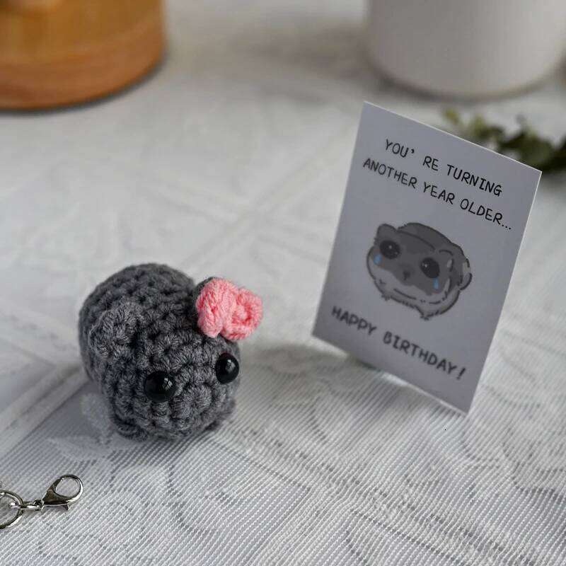 ZAKOL Sad Hamster Violin Song Plush Bag Charm Cute Keychain Accessories Gift for Friends