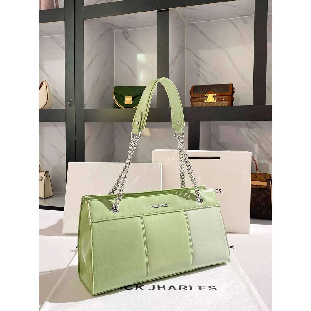 MACK JHARLES Minimalist Niche Color-Block Tote 2025 New High-End Chain Underarm Bag