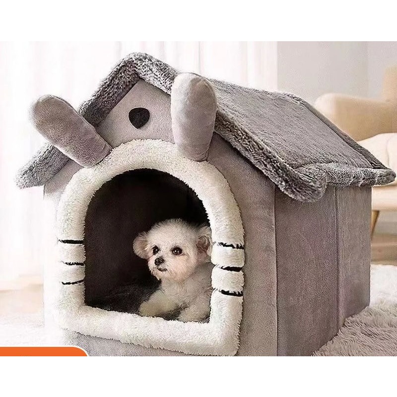 All Season Kennel for Dogs & Cats - Removable & Machine-Washable Bed with Cover