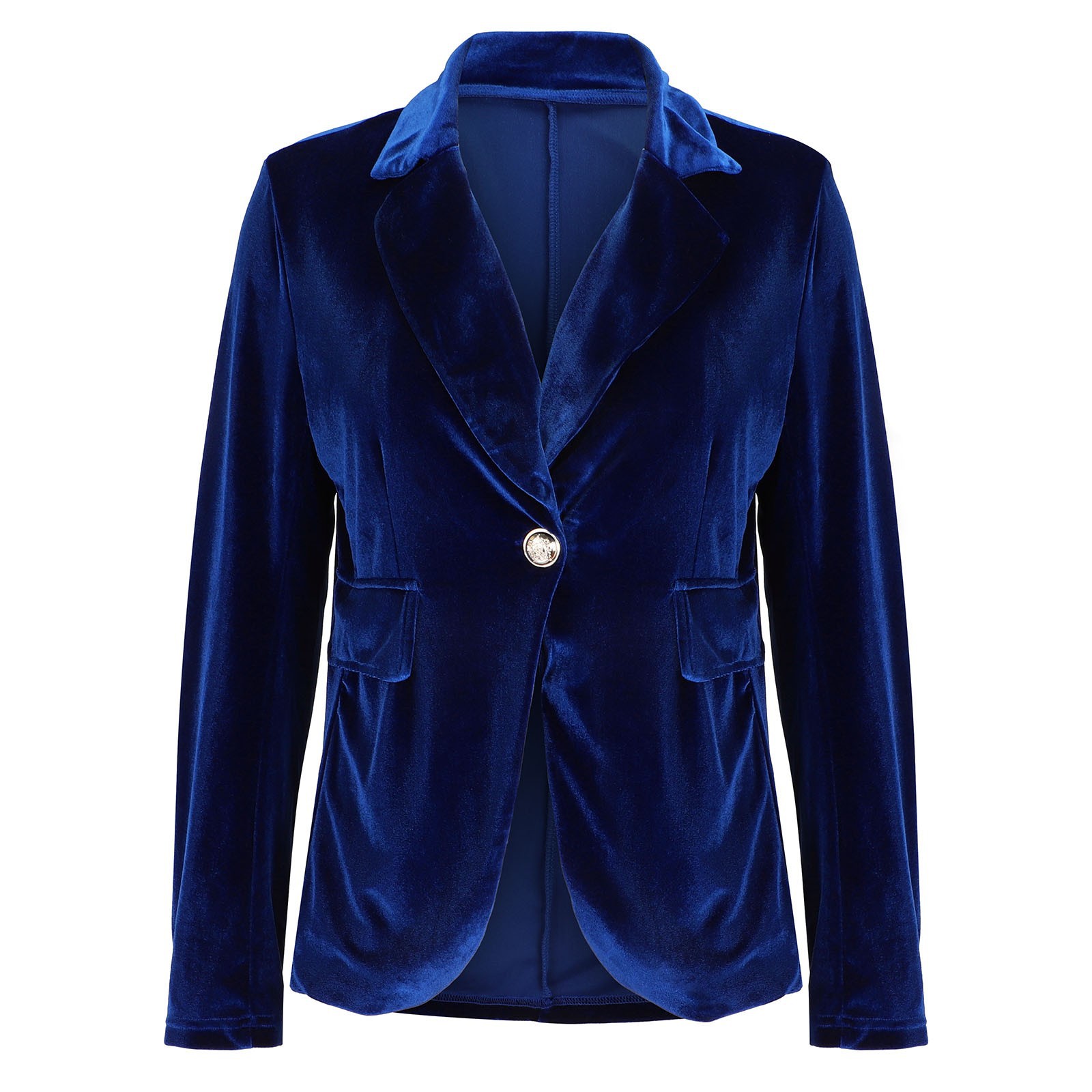 Women's Jackets Elegant Vintage Velvet Jacket For British Preppy Style Slim Casual Retro Double Breasted Coat Outerwear