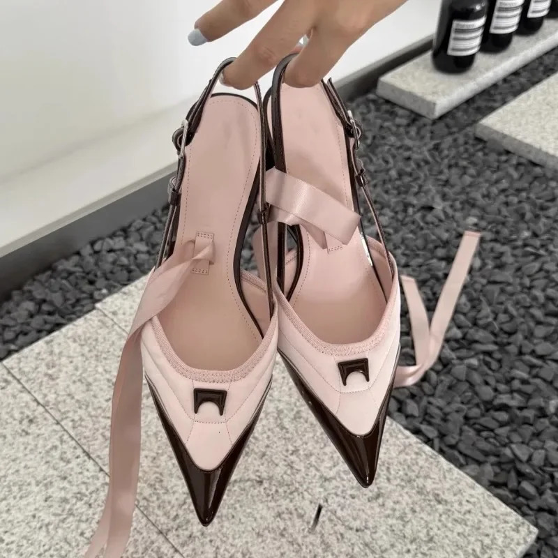 Mary Jane Bow Knot Slip On Strange Heel Sexy Lady Pumps 2025 Pointed Toe All-Match Casual Shoes Sport Sneaker High Heels251222