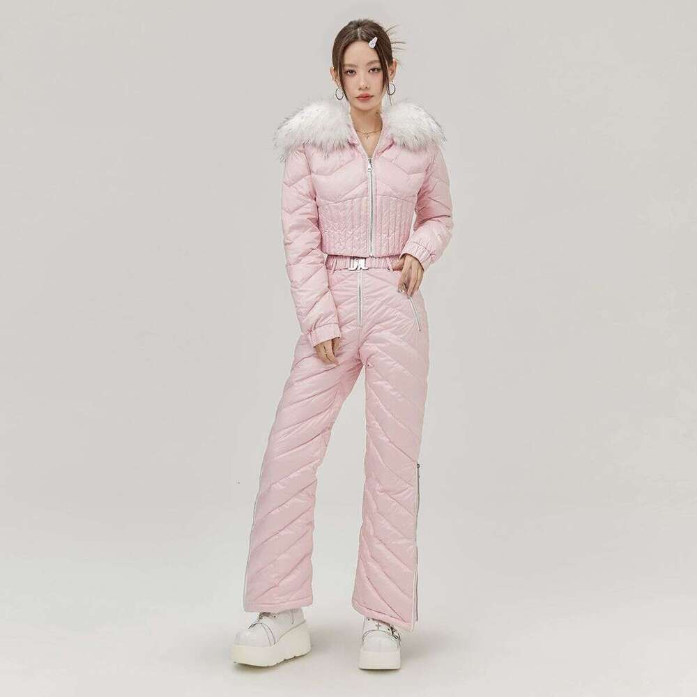 Winter Snowboard Jumpsuit Outdoor Women's Hooded Jumpsuit Windproof Waterproof Ski Suit For Snowboarding Hiking Ski Costumes WKERSIY