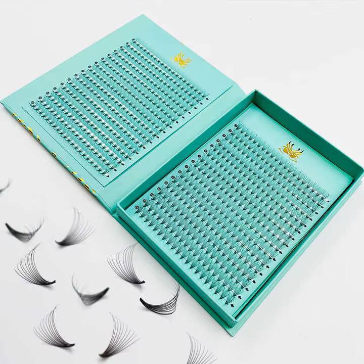 Large Tray with 320 Premade Fans Pointy Sharp Slim Tips Heat Bonded Volume Lashes Eyelash Extension