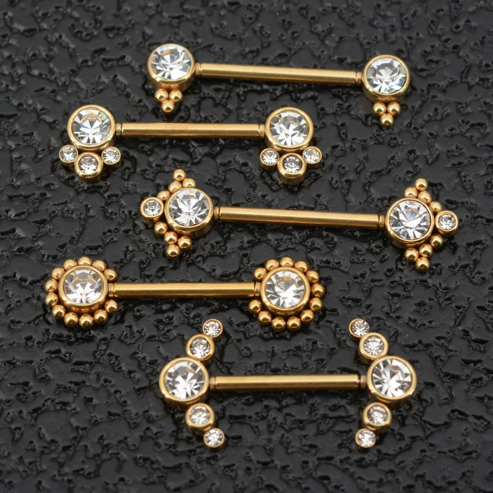 1 Pair 16G 12x14mm Plug-in Stainless Steel Barbell Piercing Sexy Women Nipple Piercing Jewelry Unthreaded Nipple Rings No Screw 251224