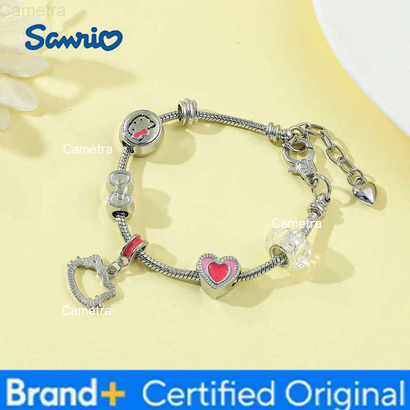 Sanrio Hello Kitty Bracelet Charm - Cute Cartoon Kitty Cat Figure DIY Jewelry Accessory for Friends Birthday Kawaii Gift H251229
