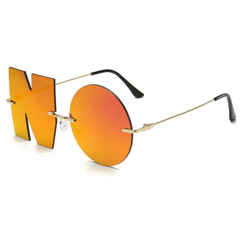 European and American foreign trade NO sunglasses party funny sunglasses INS style irregular frameless glasses