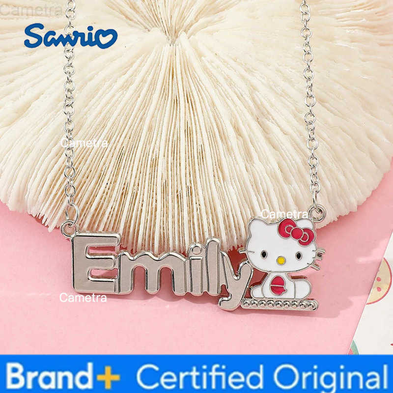 Sanrio New Hello Kitty Emily Word Pendent Anime Chain Cute Hot Girl Accessories Best Friend Birthday Gifts H251229