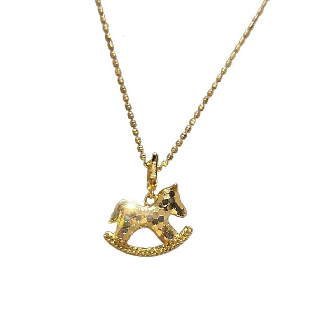 New Design Pulling Chain Little Horse Pendant Necklace for Women Lovely Gold Plated Clavicle Necklace Friendship Jewelry Gift Y251227
