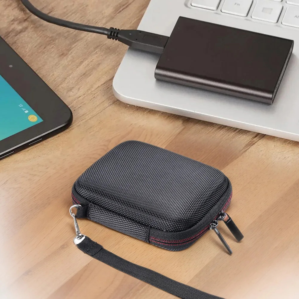 EVA Hard Drive Case Shockproof Protective Travel Case with Mesh BagHand Strap for Samsung T7 Shield/T9 4TB/2TB/1TB Portable SSD 251224