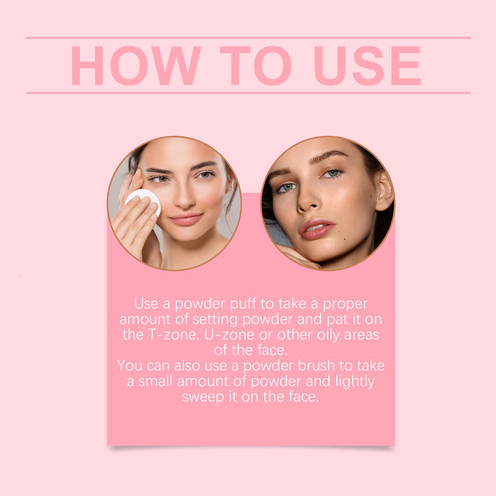 Eelhope Setting with Brush Beige Natural Look Lightweight Delicate Breathable Fit Dual-use Powder Long-lasting Non-cakey