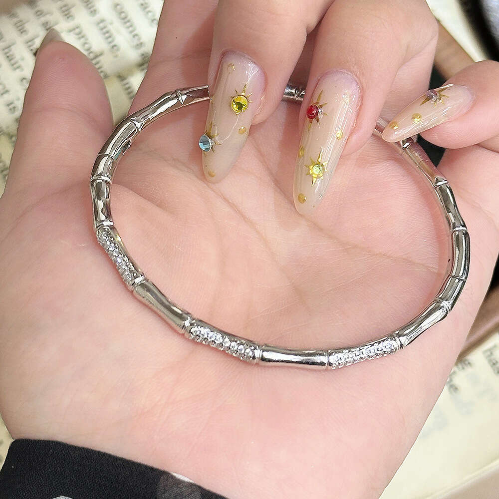 Bracelet For Women High-End Elegant Chinese Style Bamboo Knot Bracelet, Simple New Diamond-Studded Versatile Jewelry