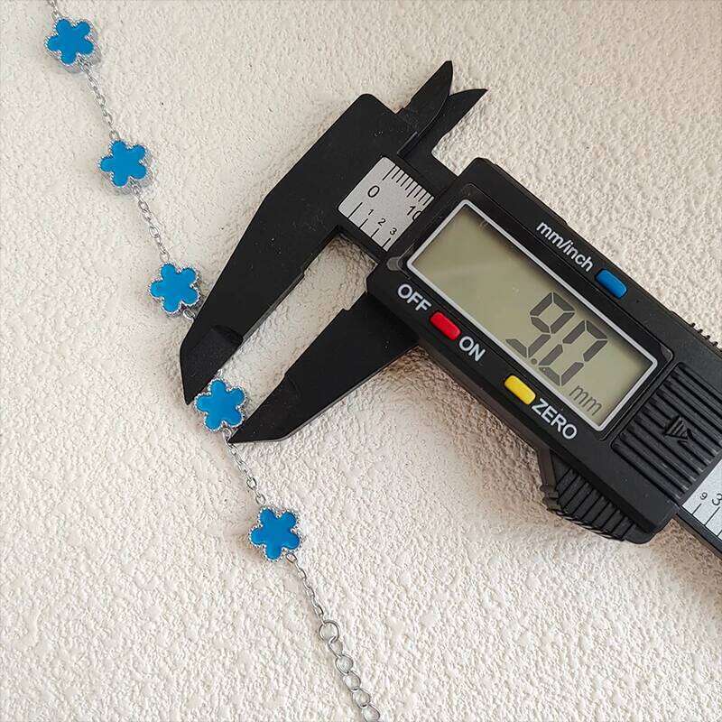 Gold-plated stainless steel five-flower double-sided bracelet adjustable simple fashion jewelry gift for women 25H1229