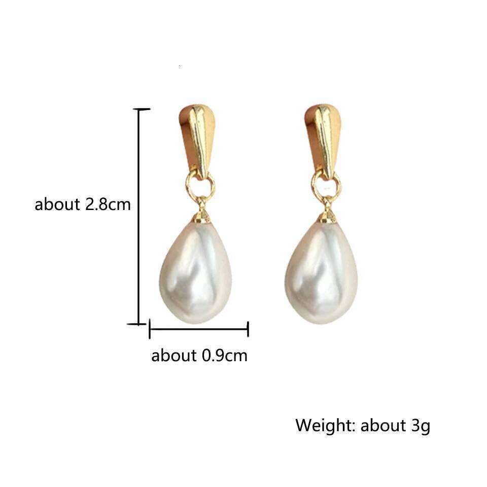 ZAKOL Fashion Elegant Teardrop Pear Imitation Pearl Drop Earrings Simple Versatile Jewelry Gift For Women