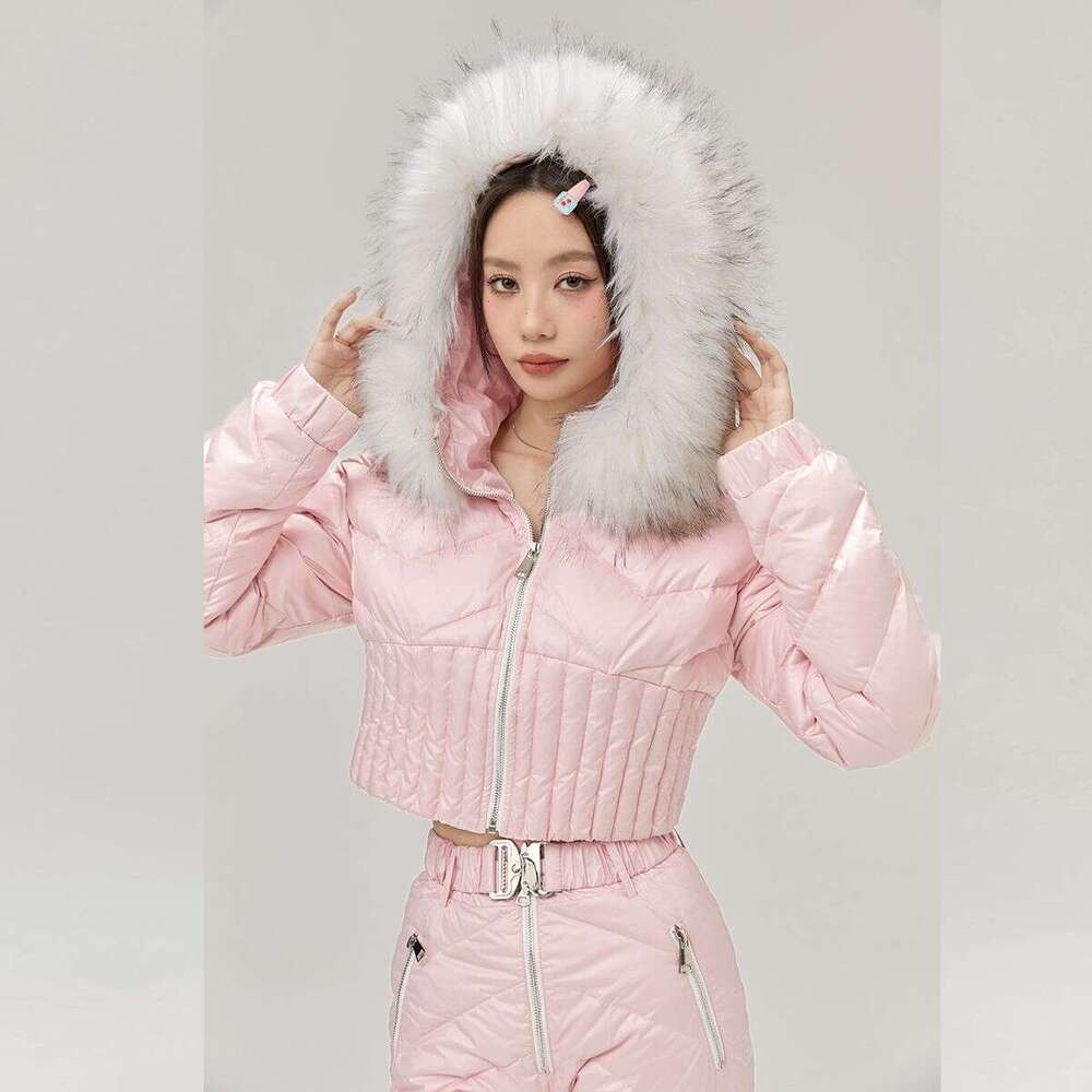 Winter Snowboard Jumpsuit Outdoor Women's Hooded Jumpsuit Windproof Waterproof Ski Suit For Snowboarding Hiking Ski Costumes WKERSIY