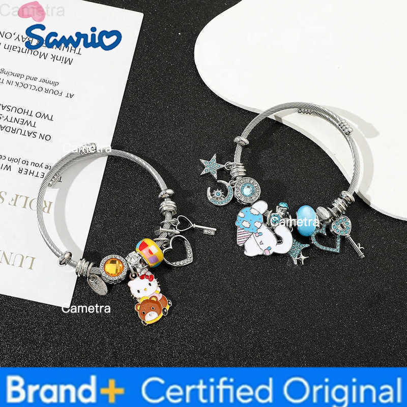 Sanrio Cute Cinnamoroll Hello Kitty Bracelets for Women Luxury Fashion Jewelry Valentines Day Gift H251229