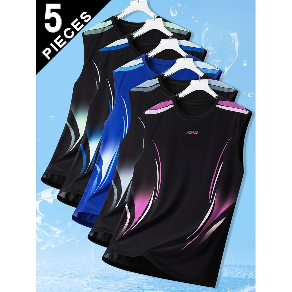 WONST Sportswear Quick Dry Gym Vests Breathable Sleeveless Athletic Shirts With Contrast Color Collar High Elasticity Training Tops For Swimming Runni