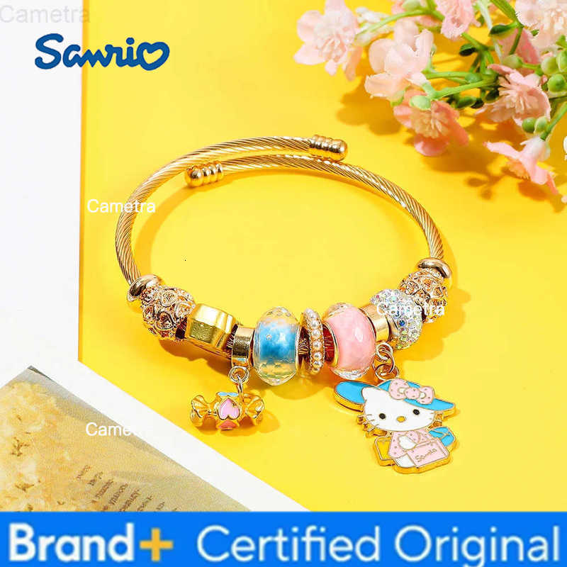 Sanrio Hello Kitty Charm Bracelet Exquisite Cartoon Figure Kitty Cat Jewelry Accessory Kawaii Gift for Girls Birthday H2512291