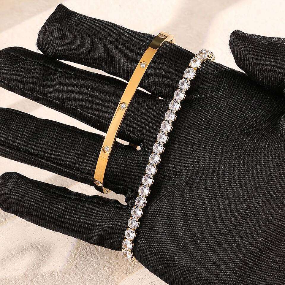 ZAKOL Classic Round Cubic Zirconia Tennis Bracelet Exquisite Shinny Unisex Couple Jewelry Gift for Valentine's Day