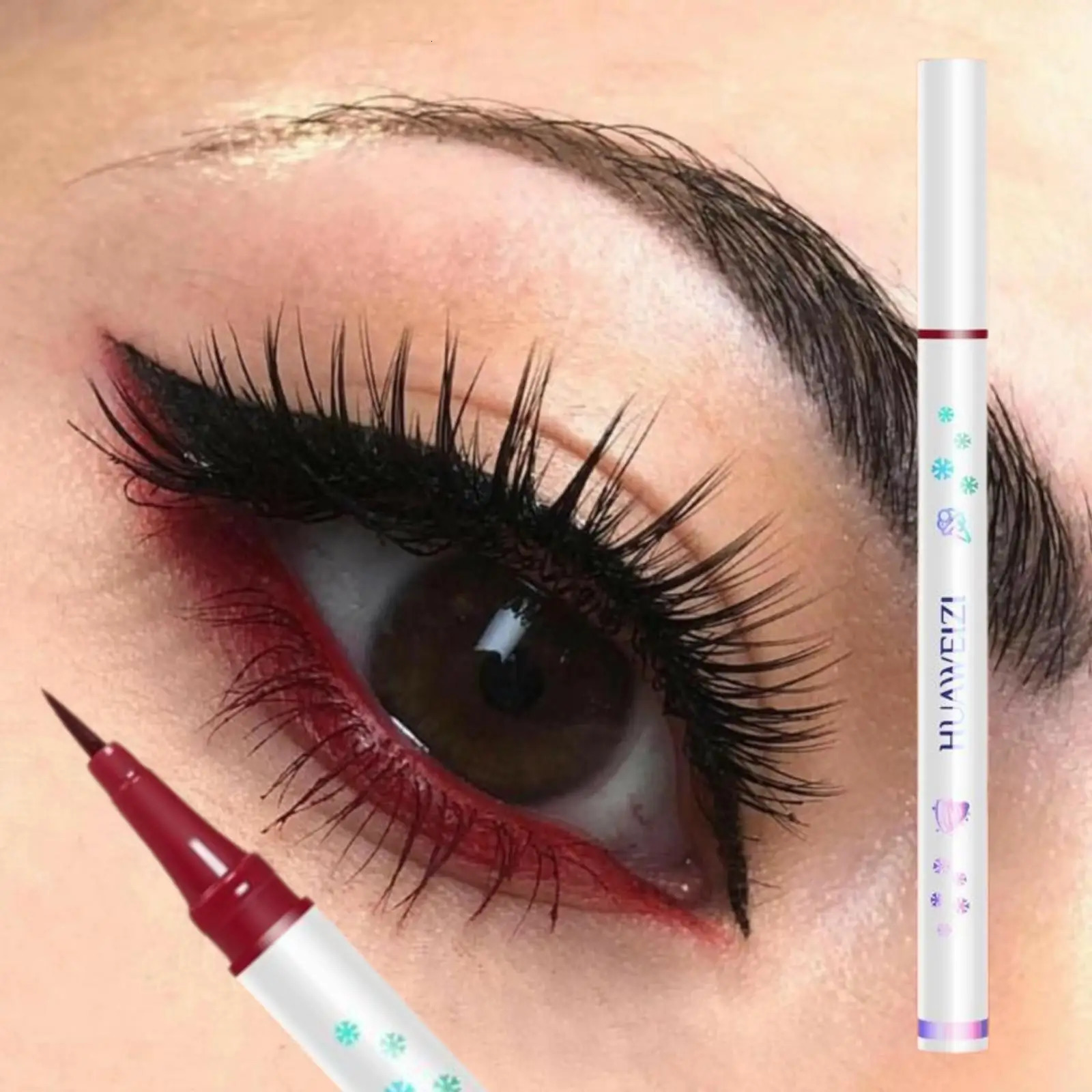 Red Matte Eyeliner Pencil Long Lasting Eye Makeup Liquid Waterproof Pen Cosmetics Tools 251213
