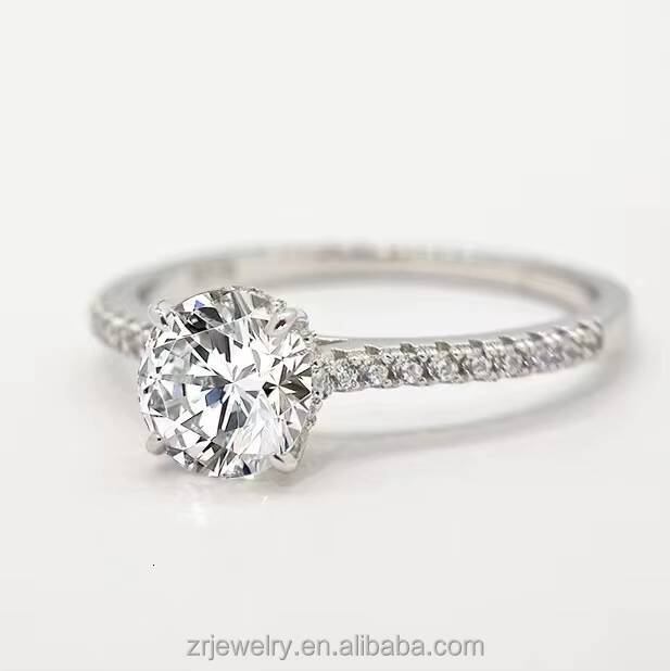 VVS 14K Solid Gold E Color Lab Grown Diamond Engagement Ring Jewelry White Gold IGI Women 1ct Engagement Ring