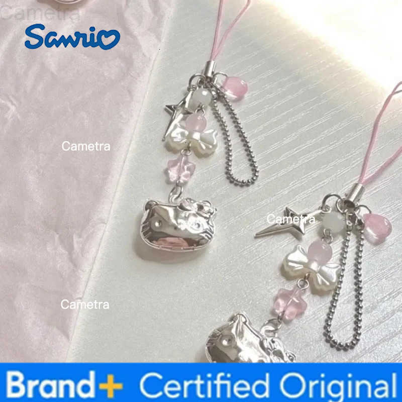 Sanrio Hello Kitty Cell Phone Rope Chain Anime Pendant Handmade Beads Strand Choker Bracelets Dangle DIY Jewelry Accessories Toy H251229