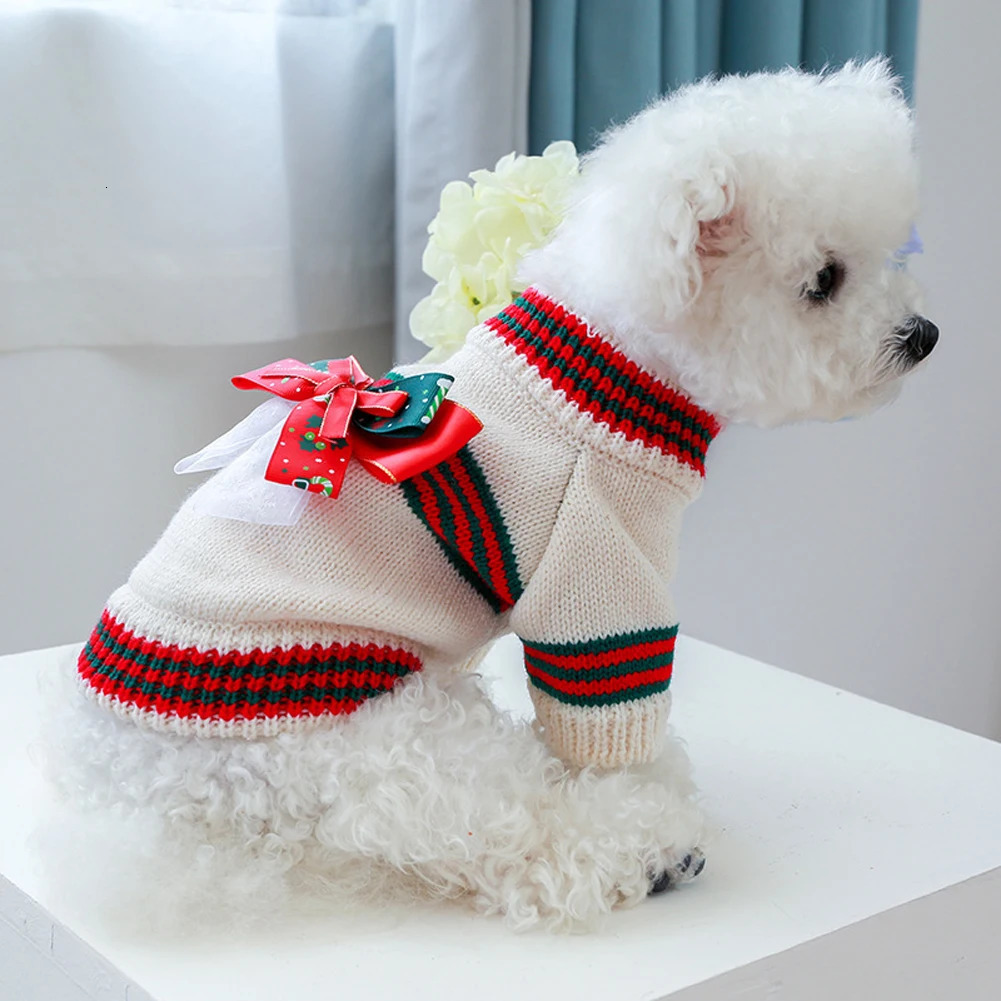 Knitted Cat Dog Sweater Autumn Winter Warm Costumes Apparels Coats Pet Products 251219