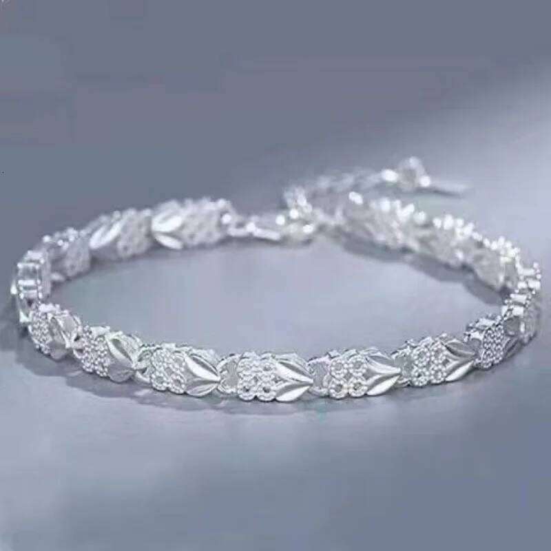 925 Sterling Silver Multiple Styles Bracelet Chain For Women Fashion Wedding Party Beautiful Jewelry Gift 25H1229