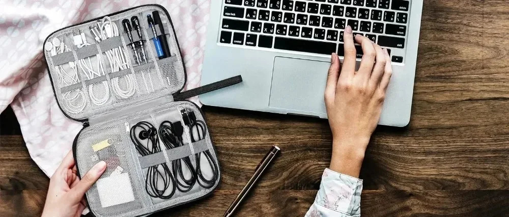 Travel cable storage bag portable waterproof digital electronic storage bag USB data cable charger plug storage bag cable storag 251224