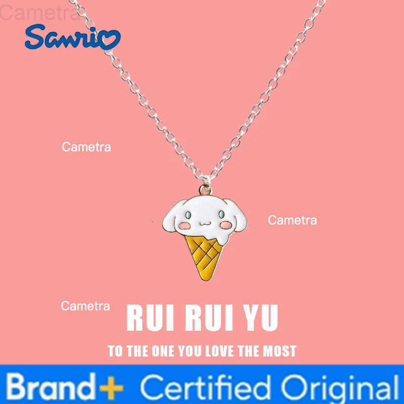 Sanrio Cinnamoroll Necklace Anime Figures Cartoon Alloyed Necklace Q Figural Anime Merchandise Decoration Children Birthday Gift H251229