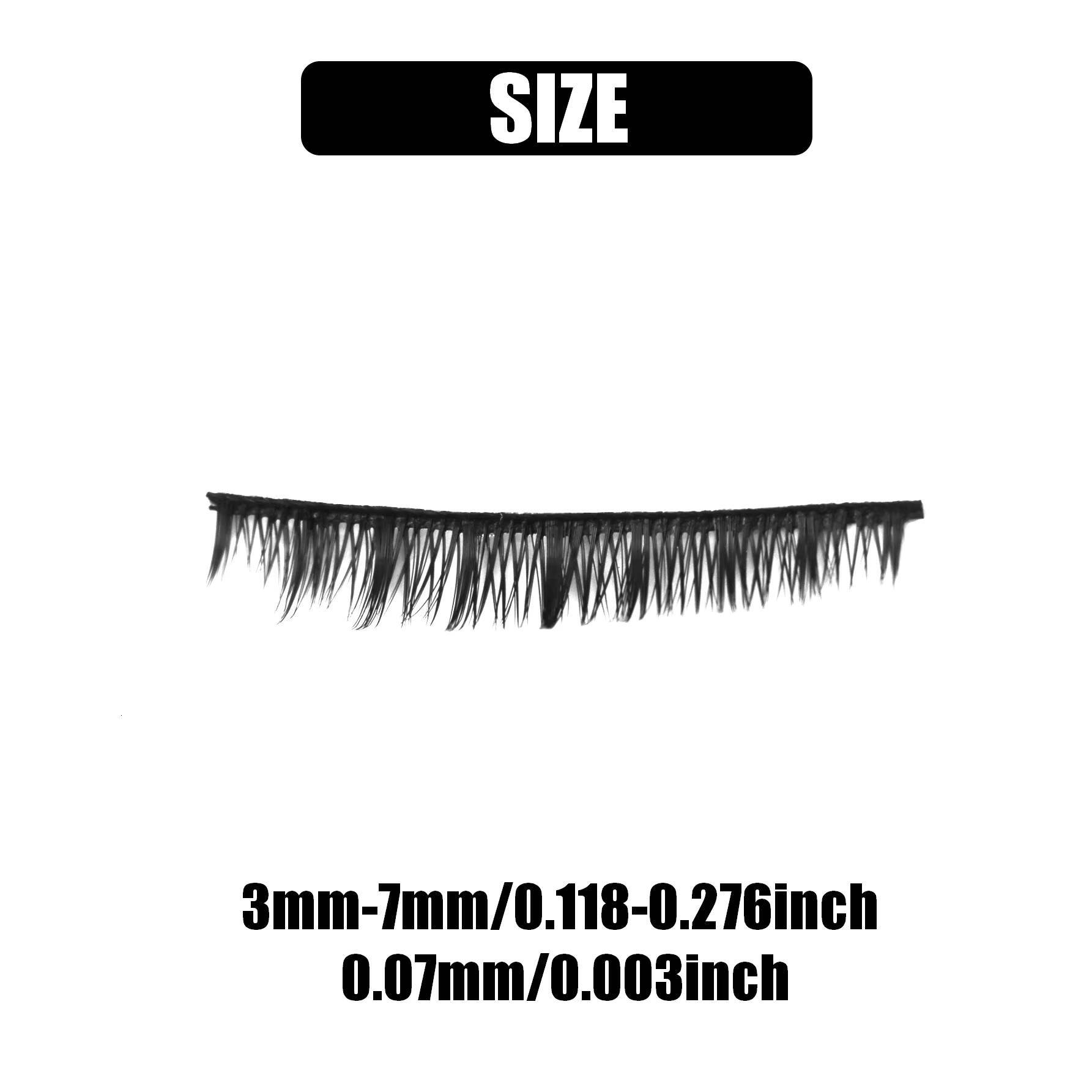 New Upgraded Short 018 Whole Synthetic Hair False Eyelashes for Mens Natural Curly Simulation with Transparent Plastic Band