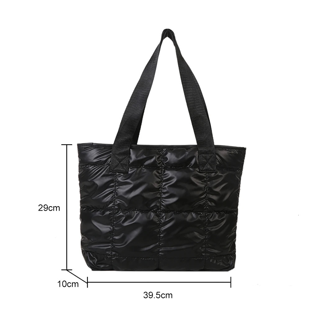 Fashion Women Tote Bag Large Capacity Cotton Padded Ladies Tote Handbags Rhombus Shopping Bag Quilted Solid for Leisure Travel251222