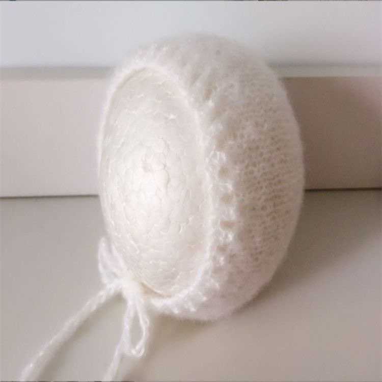 Newborns Photography Props stretch wool 3 mohair hat and long wrap set L251030