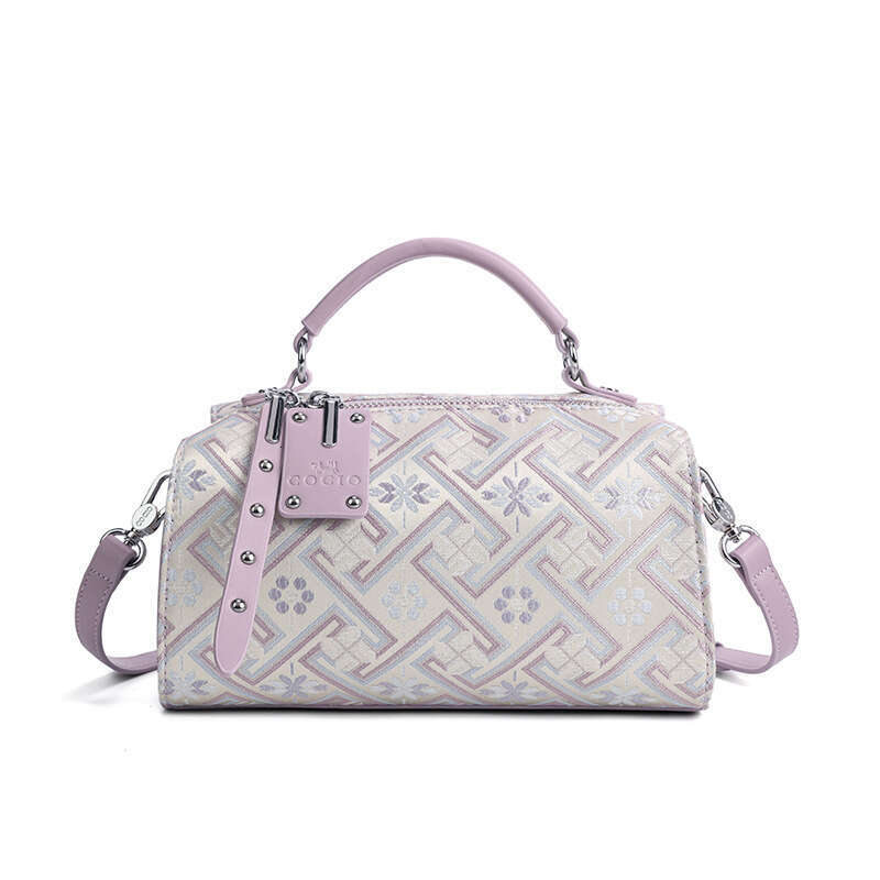 New Printed Handbag for Women, Niche High-End Feel, Large Capacity, Commuting Versatile, Single Shoulder Crossbody Boston Pillow Bag