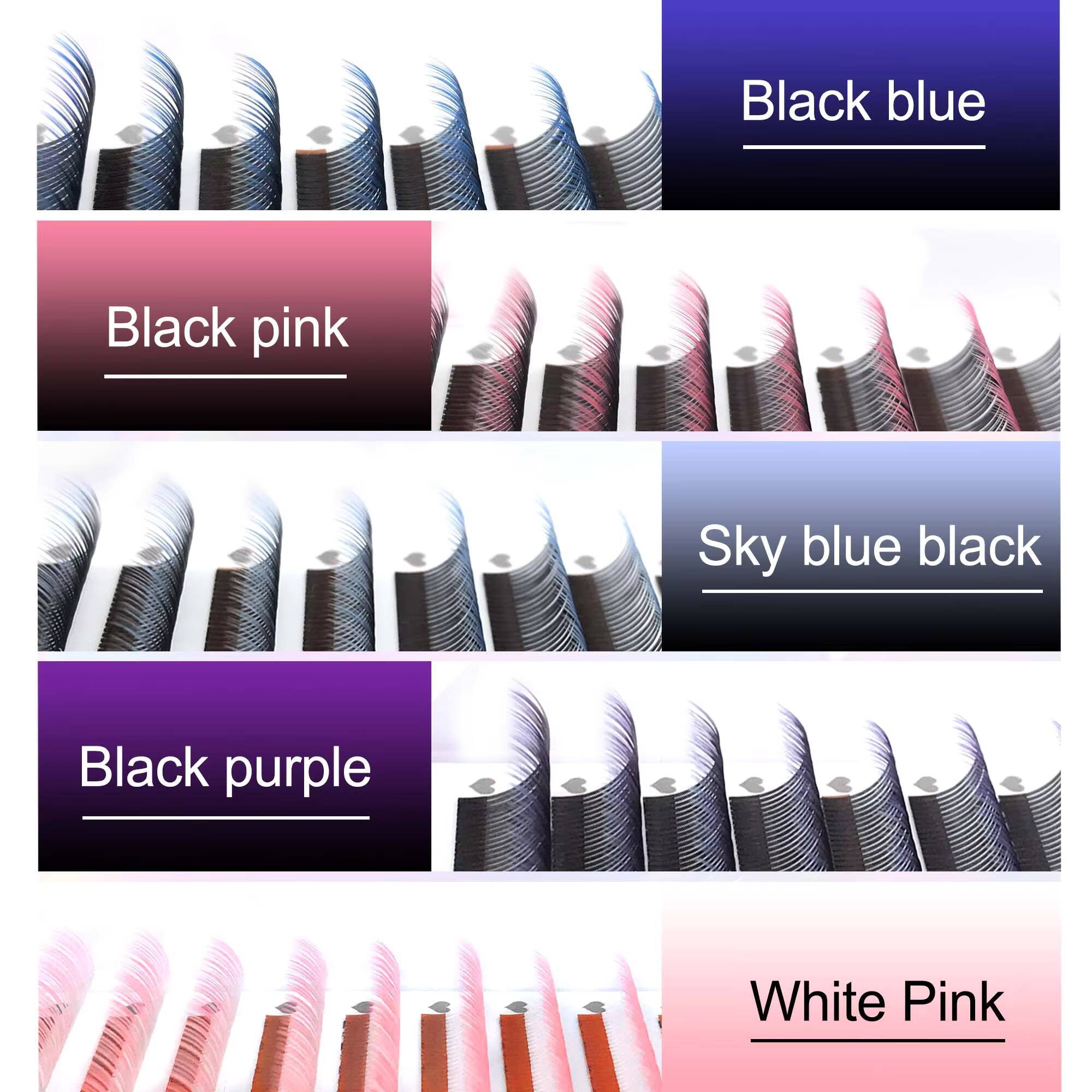 CoMango Premium Ombre 5D Spikes Fairy Flora Lashes Extension 8-15mm Vegan Cruelty-Free Handmade C/D Curl Korean Makeup Eyelashes