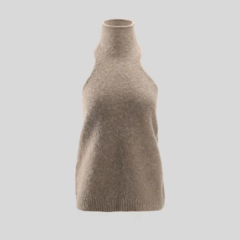 Womens Shawl Turtleneck Top Fashionable Casual Skirt High-Quality Wool Sweater Set 2026 Spring Arrivals Y2K 251219