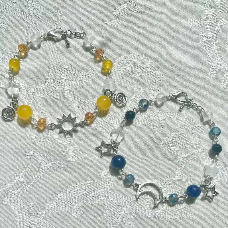 Sun and Moon Matching Bracelet Celestial Freindship Couples Jewlery | Space Bracelets 25H1229