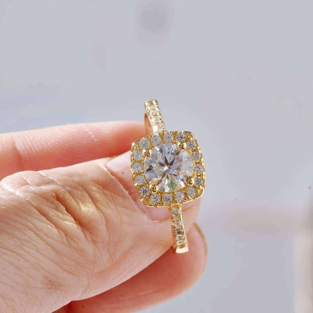 1 Ct D color VVS Moissanite Diamond Rings For Women Female Classic 925 Sterling Silver Ring Wedding Engagement Jewelry 390