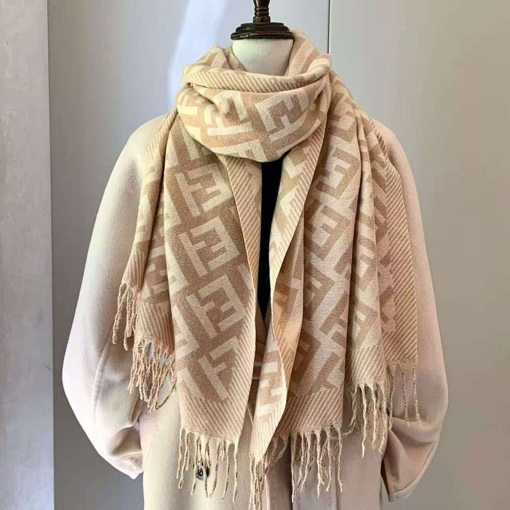 Autumn Winter Letter New Hot-Selling Scarf Tassel Shawl Fashion Trendy Warm Neck Warmer Unisex Versatile